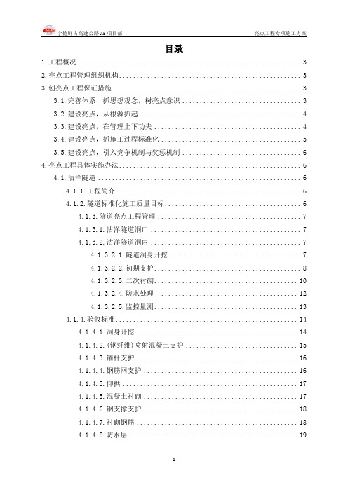 创建亮点工程专项施工方案