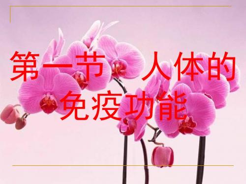 初一生物济南版生物：人体的免疫功能 课件(济南版七年级下)