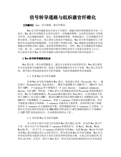 信号转导通路与组织器官纤维化