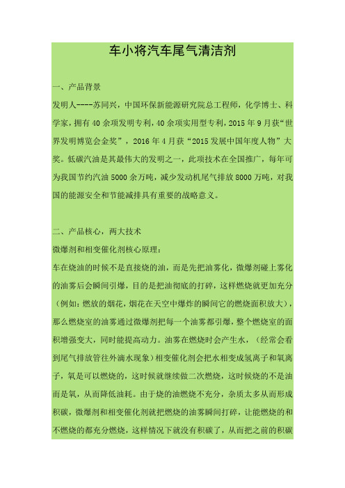 汽车尾气清洁剂