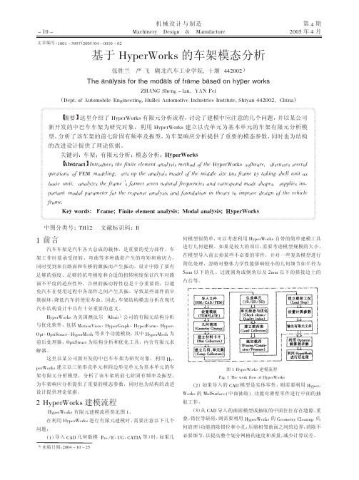 基于HyperWorks的车架模态分析