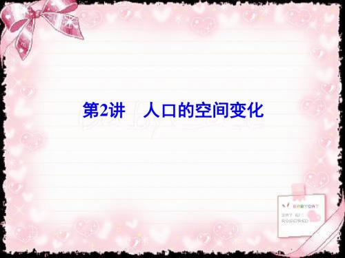 《高优设计》人教版2018-2019年高考地理一轮复习课件：6-2 人口的空间变化