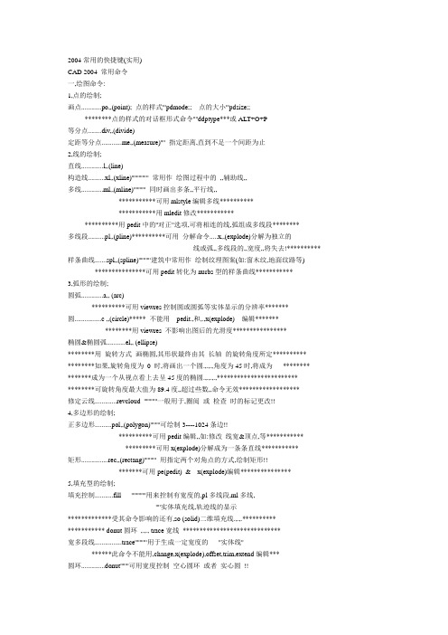 CAD快捷键