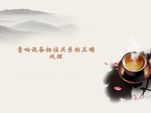 音响设备相位关系的正确处理
