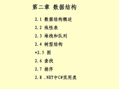 同济大学 计算机软件开发技术与应用 第二章数据结构