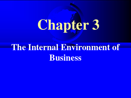 国际商务的环境chapter 3 The Internal Environment of Business-文档资料