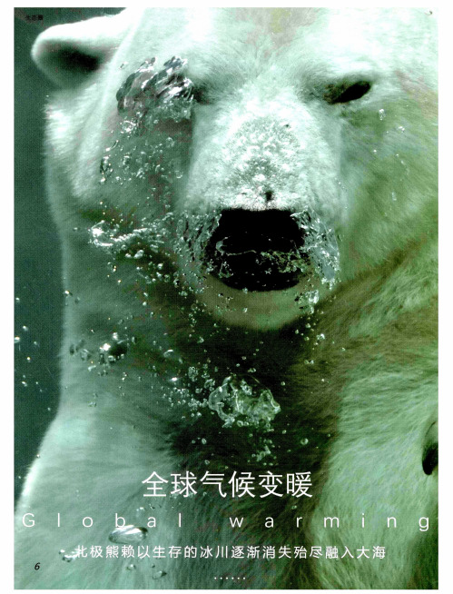 全球气候变暖 北极熊赖以生存的冰川逐渐消失殆尽融入大海：北极熊的心声