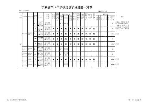 学校建设进度周报表