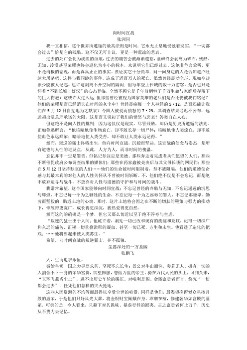 一切都不会过去 范文