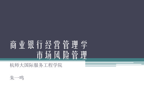 市场风险管理ppt课件