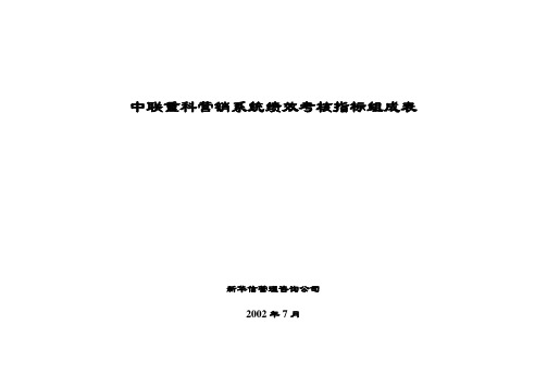 营销系统绩效考核指标(官方)