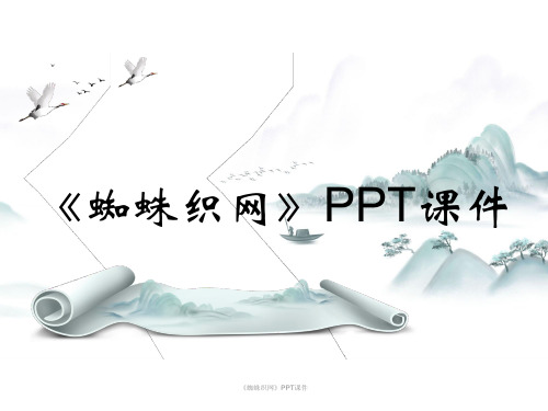 《蜘蛛织网》PPT课件
