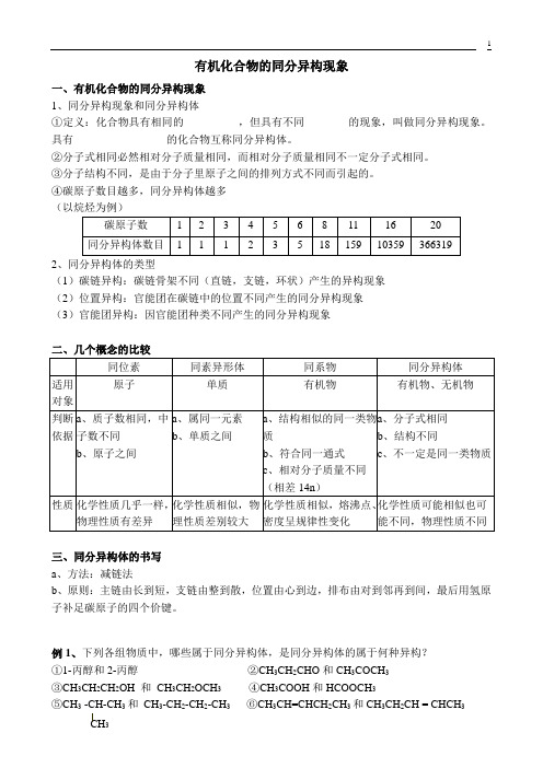 选修5-Ch1-2-(2)-讲义-同分异构现象 郑二校