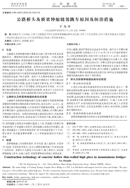 公路桥头及桥梁伸缩缝处跳车原因及防治措施