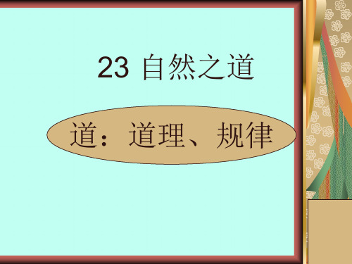 语文s版六年级语文上册_23__自然之道PPT课件