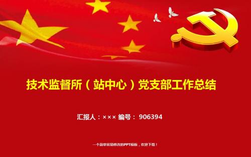 最新技术监督所(站中心)党支部工作总结报告模板