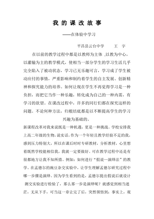 我 的 课 改 故 事