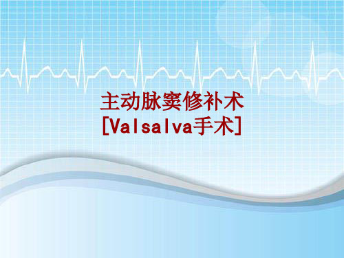 手术讲解模板：主动脉窦修补术[Valsalva手术]