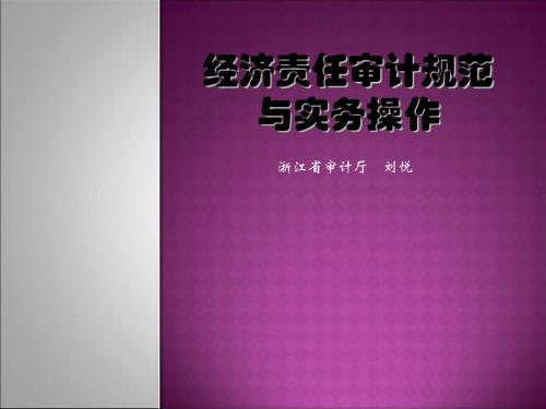 经责审计规范与实务操作(ppt 52页)