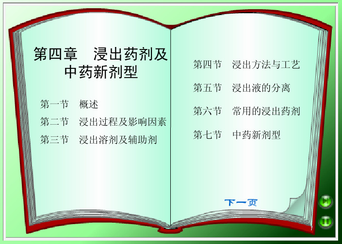 药剂学第04章 浸出制剂