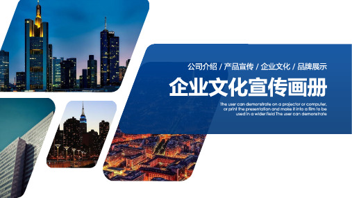 蓝色公司宣传企业画册专题讲授PPT课件