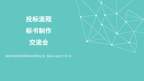某科技公司投标流程标书制作交流教材PPT课件