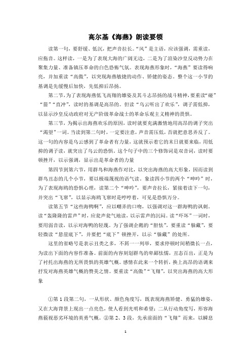 海燕朗诵技巧