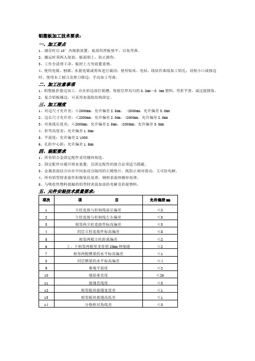 铝塑板加工技术交