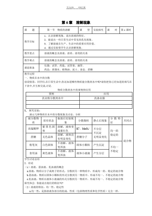 九年级化学--下册--教案(沪教版)