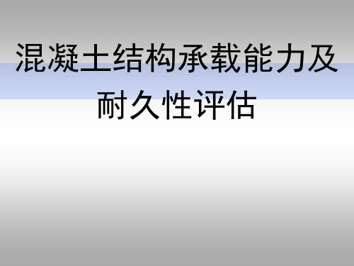 第二章  混凝土结构承载能力及耐久性评估