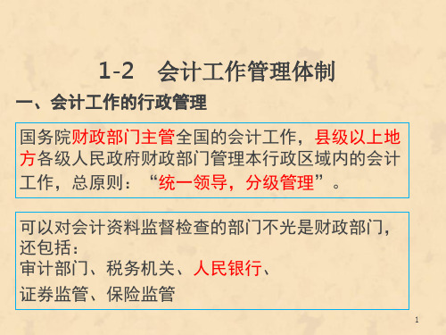 1.2会计工作管理