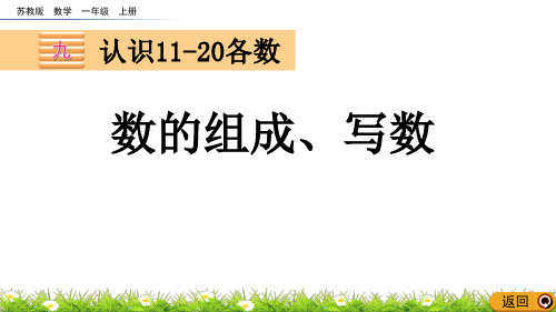 苏教版一上《数的组成、写数》教学课件