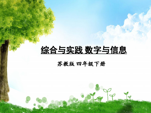 苏教版数学四年级下册综合与实践 数字与信息课件