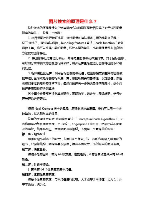 图片搜索的原理