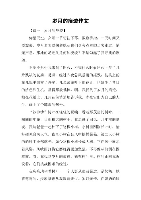 岁月的痕迹作文