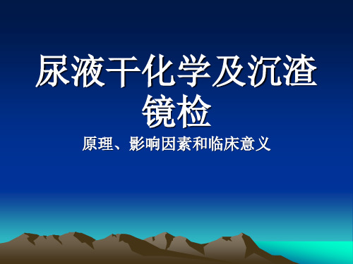 尿液干化学检查资料