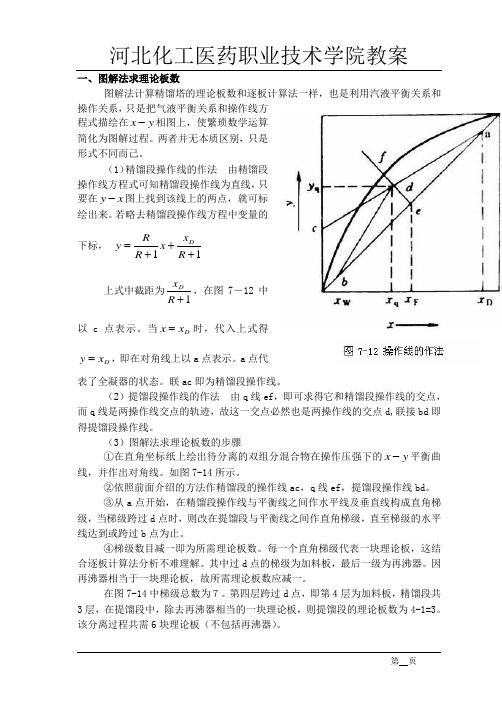 图解法求理论板数