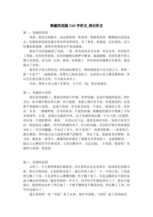 美丽的花园250字作文_周记作文
