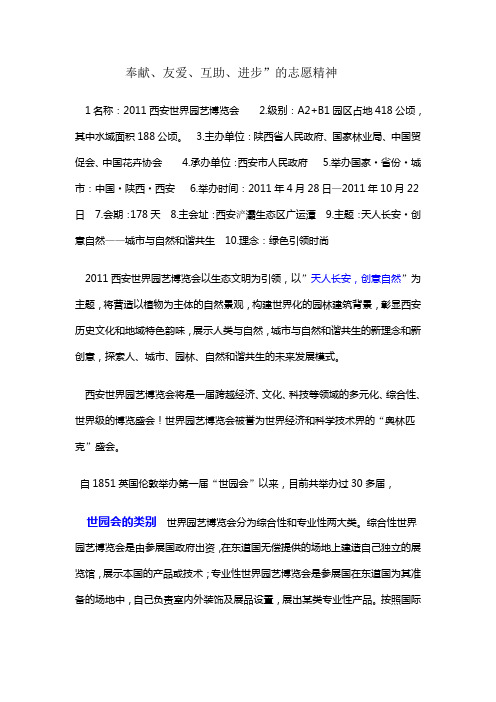 世园会笔试面试第一手资料