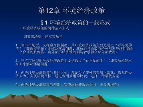 第十二章环境经济政策