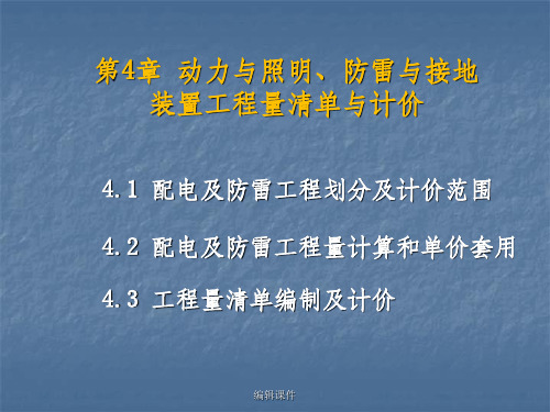 动力照明配电与防雷工程量清单计价价(1)
