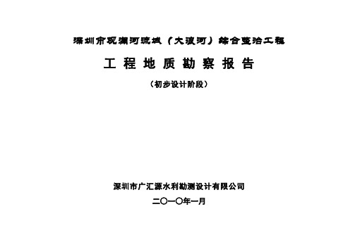 大浪和初步设计勘察报告2