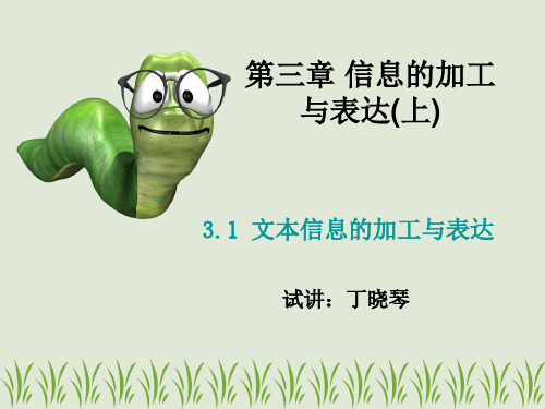 文本信息的加工与表达