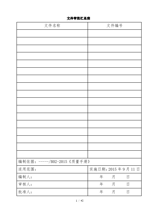 检验检测机构记录表格