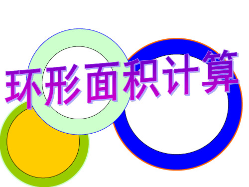 苏教版五年级数学下册《圆环的面积》课件