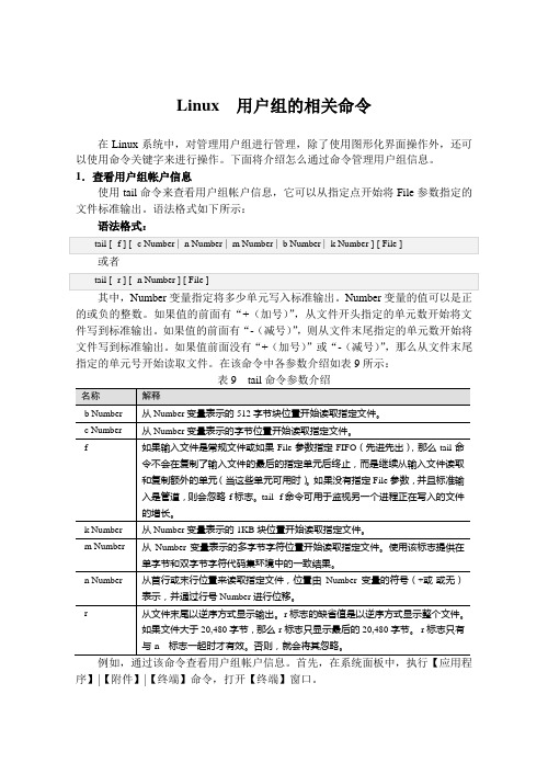 Linux  用户组的相关命令