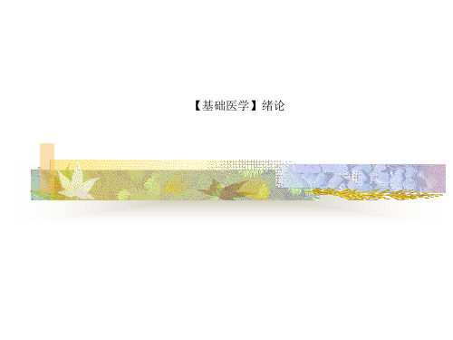 【基础医学】绪论