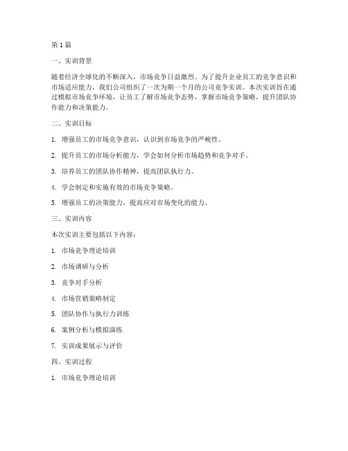 公司竞争实训报告(3篇)