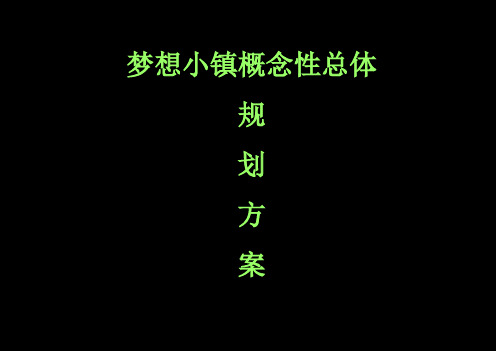 梦想小镇概念性总体规划方案