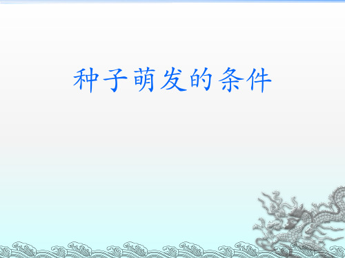 (三下)科学优秀课件-2.2《种子萌发的条件》1 北京课改版PPT(12页)